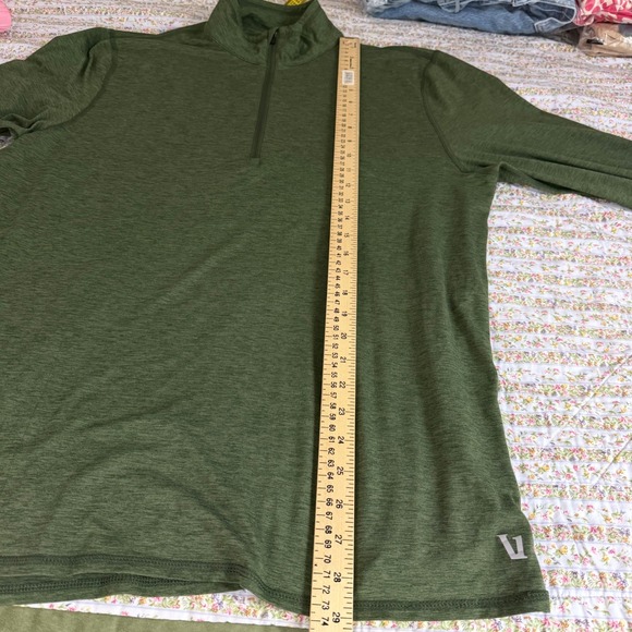 Vuori Ease Performance Half Zip Pullover Mens Large Green Heather V221 - Picture 9 of 9